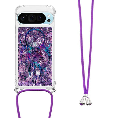 YB Quicksand Series-5 for Google Pixel 9 Case Pattern Printed Liquid Sequins TPU Phone Cover