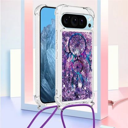 YB Quicksand Series-5 for Google Pixel 9 Case Pattern Printed Liquid Sequins TPU Phone Cover