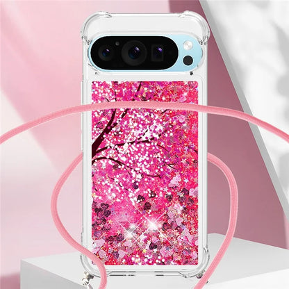 YB Quicksand Series-5 for Google Pixel 9 Case Pattern Printed Liquid Sequins TPU Phone Cover