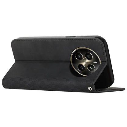 For Realme 12 Pro 5G / 12 Pro+ 5G Phone Case Wallet Splicing Rhombus PU Leather Flip Cover