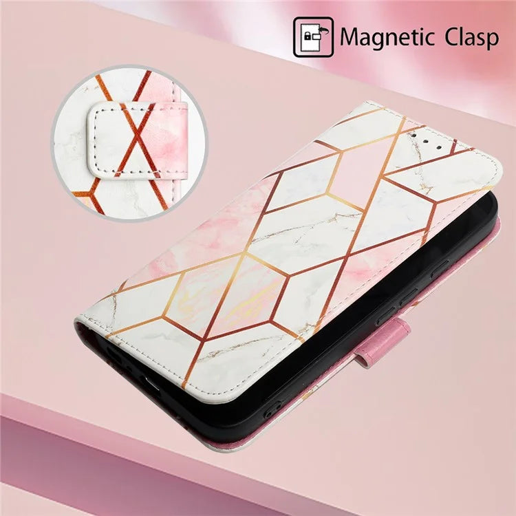 YB Pattern Printing Leather Series-6 For Google Pixel 9 Pro Wallet Phone Case with Shoulder Strap