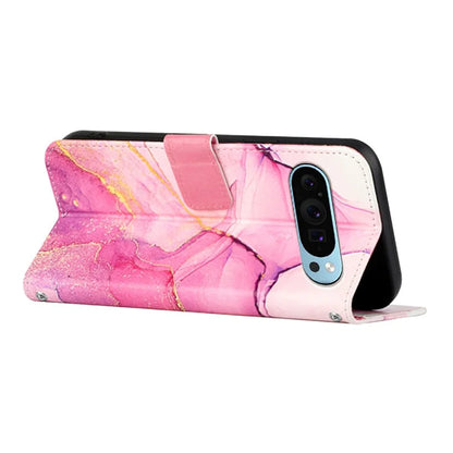 YB Pattern Printing Leather Series-5 For Google Pixel 9 Case Wallet Stand Phone Cover Marble Pattern