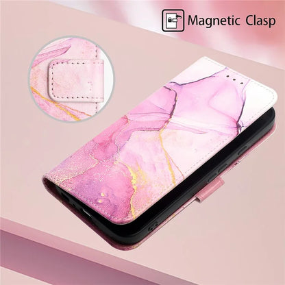 YB Pattern Printing Leather Series-5 For Google Pixel 9 Case Wallet Stand Phone Cover Marble Pattern