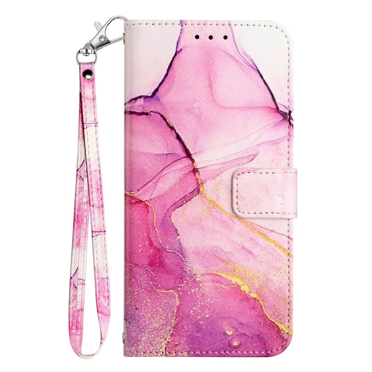 YB Pattern Printing Leather Series-5 For Google Pixel 9 Case Wallet Stand Phone Cover Marble Pattern