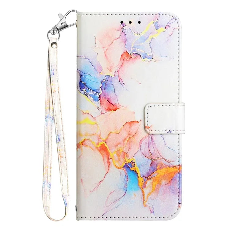 YB Pattern Printing Leather Series-5 For Google Pixel 9 Case Wallet Stand Phone Cover Marble Pattern
