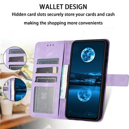 For Samsung Galaxy A34 5G Leather Case Solid Color Stand Wallet Cellphone Shell