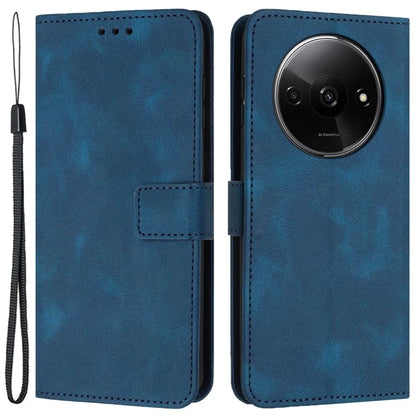 For Xiaomi Redmi A3 Case Solid Color PU Leather Stand Magnetic Closure Phone Cover