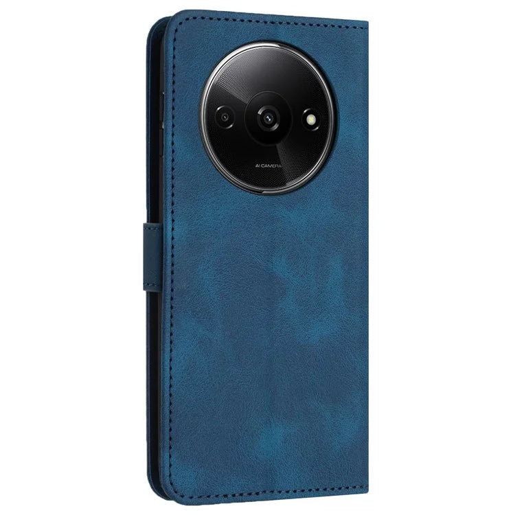 For Xiaomi Redmi A3 Case Solid Color PU Leather Stand Magnetic Closure Phone Cover