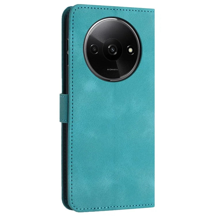 For Xiaomi Redmi A3 Case Solid Color PU Leather Stand Magnetic Closure Phone Cover