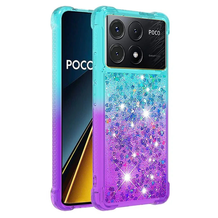 YB Quicksand Series-3 for Xiaomi Poco X6 Pro 5G / Redmi K70E 5G TPU Case Gradient Phone Cover