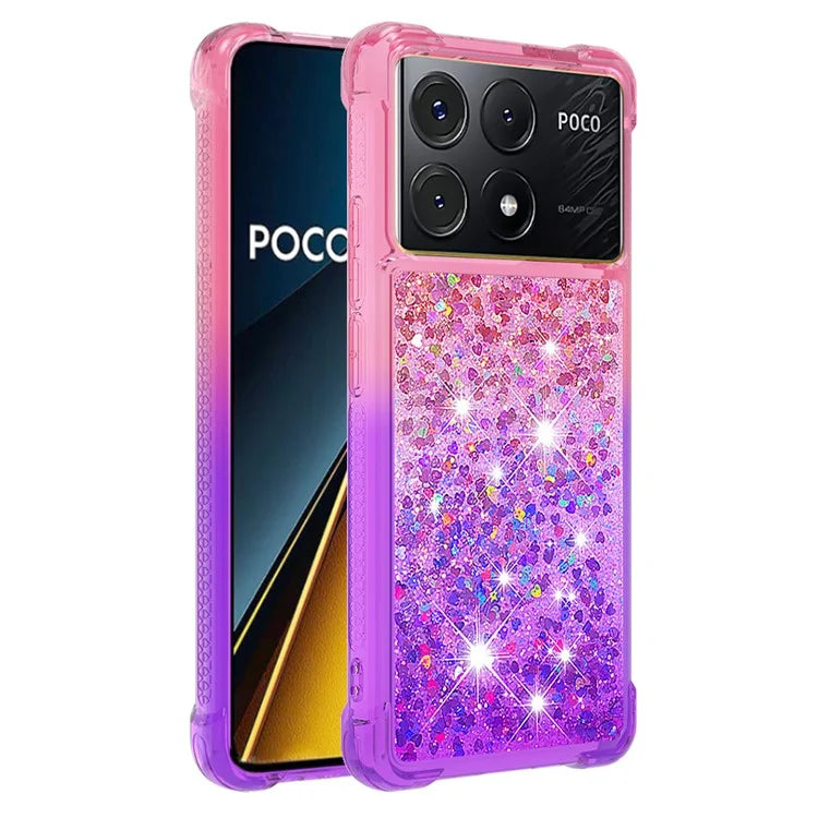 YB Quicksand Series-3 for Xiaomi Poco X6 Pro 5G / Redmi K70E 5G TPU Case Gradient Phone Cover