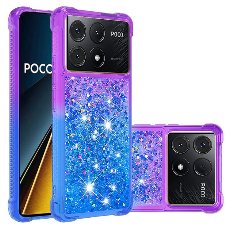 YB Quicksand Series-3 for Xiaomi Poco X6 Pro 5G / Redmi K70E 5G TPU Case Gradient Phone Cover