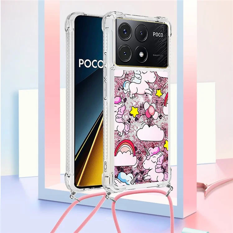 YB Quicksand Series-5 for Xiaomi Poco X6 Pro 5G / Redmi K70E 5G TPU Phone Case Pattern Printing
