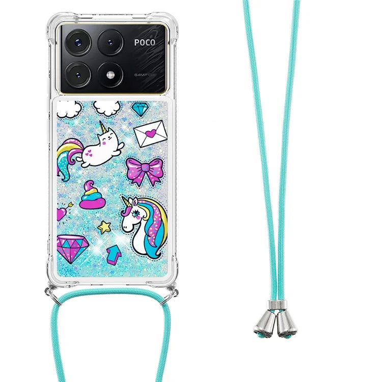YB Quicksand Series-5 for Xiaomi Poco X6 Pro 5G / Redmi K70E 5G TPU Phone Case Pattern Printing