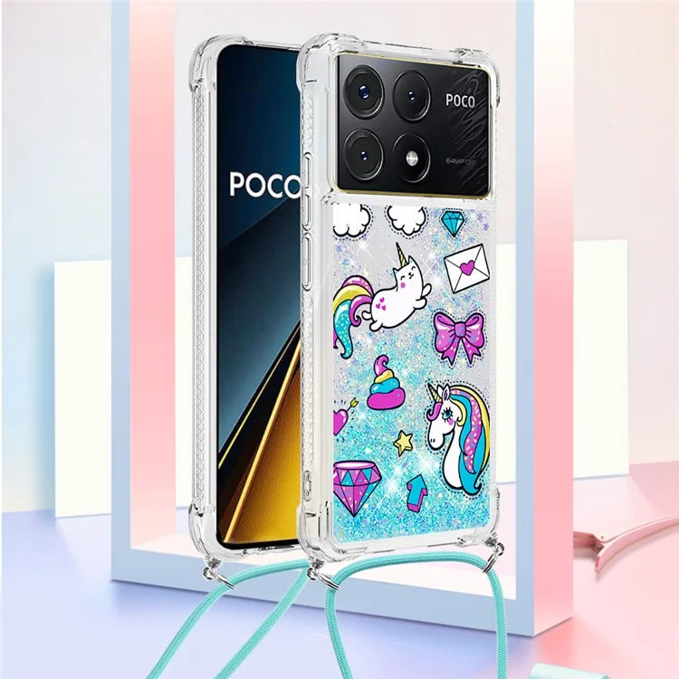 YB Quicksand Series-5 for Xiaomi Poco X6 Pro 5G / Redmi K70E 5G TPU Phone Case Pattern Printing