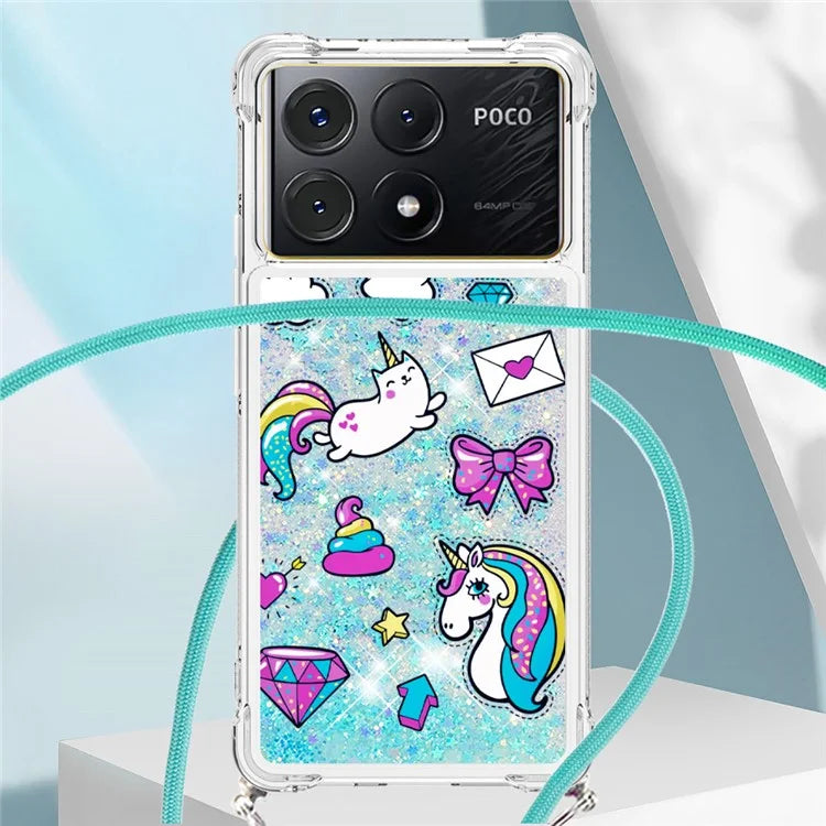 YB Quicksand Series-5 for Xiaomi Poco X6 Pro 5G / Redmi K70E 5G TPU Phone Case Pattern Printing