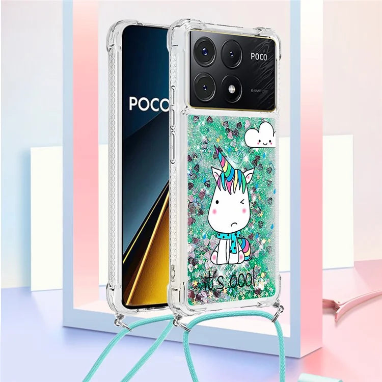 YB Quicksand Series-5 for Xiaomi Poco X6 Pro 5G / Redmi K70E 5G TPU Phone Case Pattern Printing