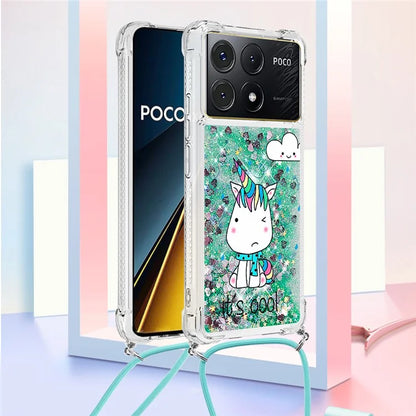 YB Quicksand Series-5 for Xiaomi Poco X6 Pro 5G / Redmi K70E 5G TPU Phone Case Pattern Printing