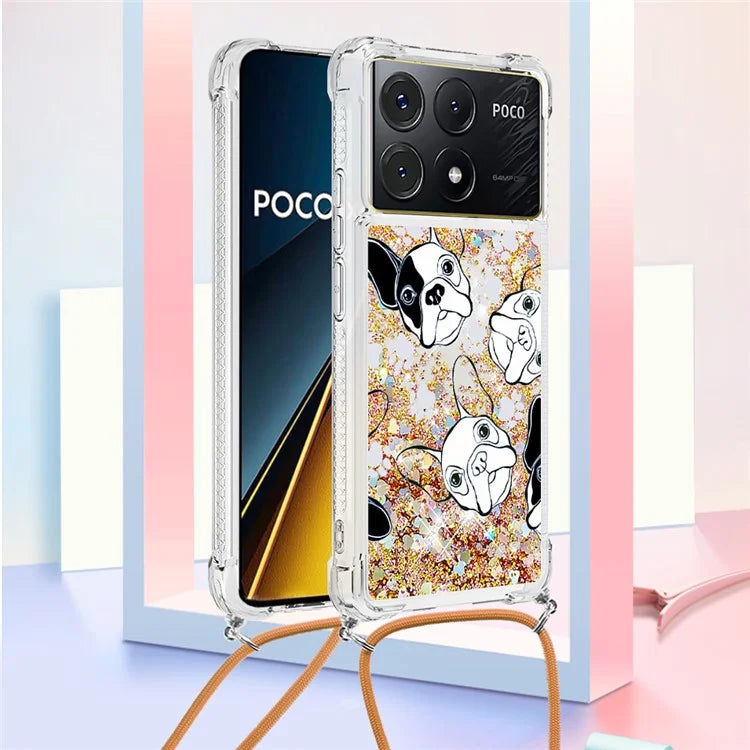 YB Quicksand Series-5 for Xiaomi Poco X6 Pro 5G / Redmi K70E 5G TPU Phone Case Pattern Printing