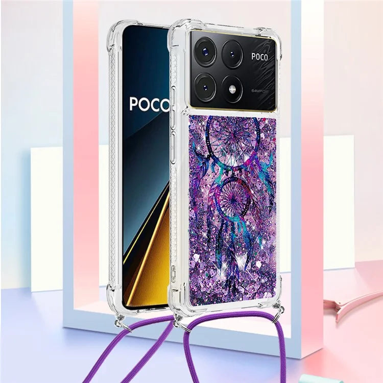 YB Quicksand Series-5 for Xiaomi Poco X6 Pro 5G / Redmi K70E 5G TPU Phone Case Pattern Printing