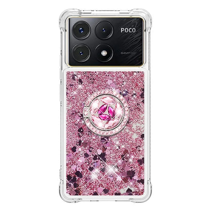YB Quicksand Series-7 For Xiaomi Poco X6 Pro 5G / Redmi K70E 5G Case Kickstand TPU Phone Cover