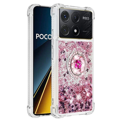 YB Quicksand Series-7 For Xiaomi Poco X6 Pro 5G / Redmi K70E 5G Case Kickstand TPU Phone Cover
