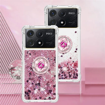 YB Quicksand Series-7 For Xiaomi Poco X6 Pro 5G / Redmi K70E 5G Case Kickstand TPU Phone Cover