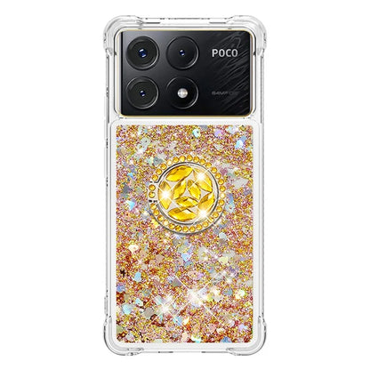 YB Quicksand Series-7 For Xiaomi Poco X6 Pro 5G / Redmi K70E 5G Case Kickstand TPU Phone Cover