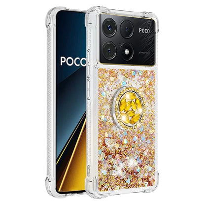 YB Quicksand Series-7 For Xiaomi Poco X6 Pro 5G / Redmi K70E 5G Case Kickstand TPU Phone Cover
