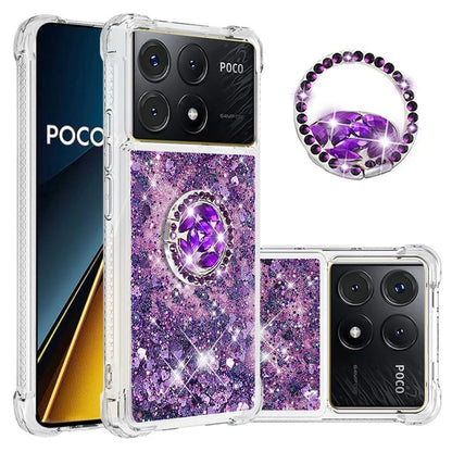 YB Quicksand Series-7 For Xiaomi Poco X6 Pro 5G / Redmi K70E 5G Case Kickstand TPU Phone Cover