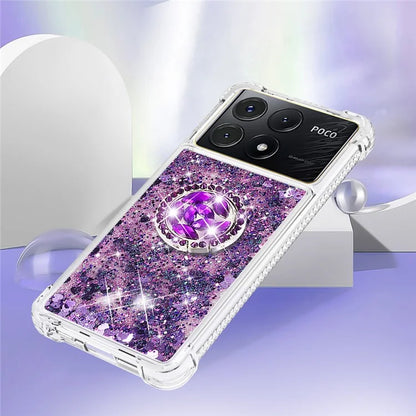 YB Quicksand Series-7 For Xiaomi Poco X6 Pro 5G / Redmi K70E 5G Case Kickstand TPU Phone Cover