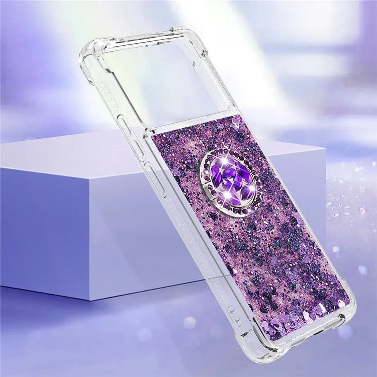 YB Quicksand Series-7 For Xiaomi Poco X6 Pro 5G / Redmi K70E 5G Case Kickstand TPU Phone Cover