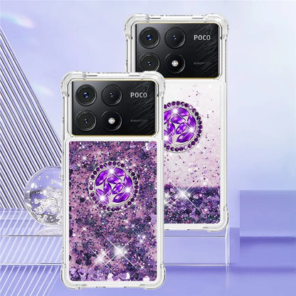 YB Quicksand Series-7 For Xiaomi Poco X6 Pro 5G / Redmi K70E 5G Case Kickstand TPU Phone Cover