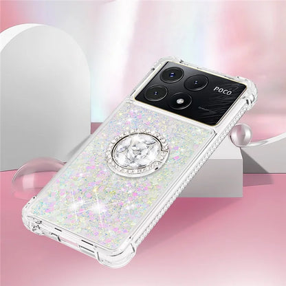 YB Quicksand Series-7 For Xiaomi Poco X6 Pro 5G / Redmi K70E 5G Case Kickstand TPU Phone Cover