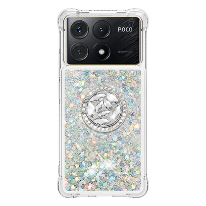 YB Quicksand Series-7 For Xiaomi Poco X6 Pro 5G / Redmi K70E 5G Case Kickstand TPU Phone Cover