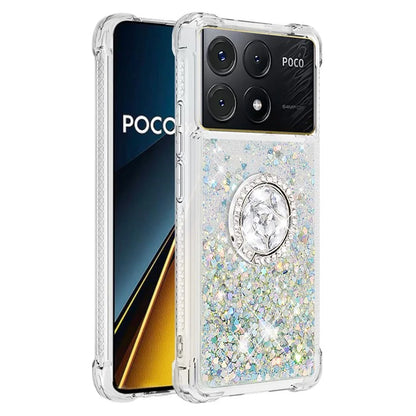 YB Quicksand Series-7 For Xiaomi Poco X6 Pro 5G / Redmi K70E 5G Case Kickstand TPU Phone Cover