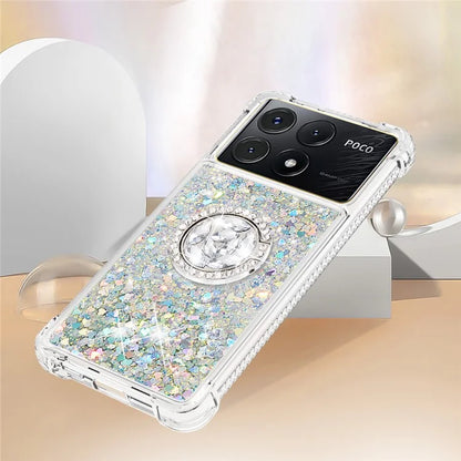 YB Quicksand Series-7 For Xiaomi Poco X6 Pro 5G / Redmi K70E 5G Case Kickstand TPU Phone Cover