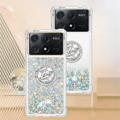 YB Quicksand Series-7 For Xiaomi Poco X6 Pro 5G / Redmi K70E 5G Case Kickstand TPU Phone Cover