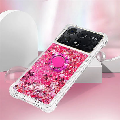 YB Quicksand Series-7 For Xiaomi Poco X6 Pro 5G / Redmi K70E 5G Case Kickstand TPU Phone Cover