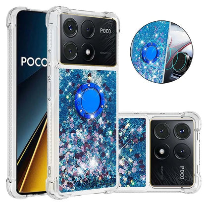 YB Quicksand Series-7 For Xiaomi Poco X6 Pro 5G / Redmi K70E 5G Case Kickstand TPU Phone Cover