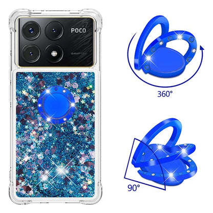 YB Quicksand Series-7 For Xiaomi Poco X6 Pro 5G / Redmi K70E 5G Case Kickstand TPU Phone Cover