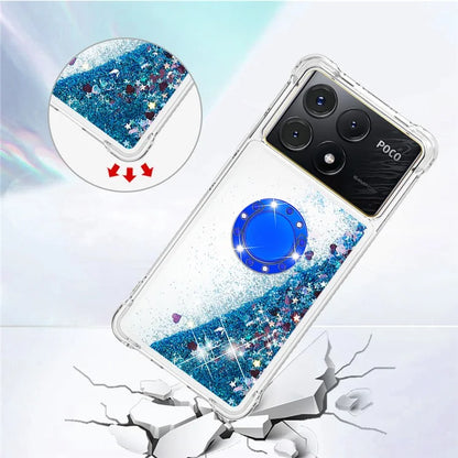 YB Quicksand Series-7 For Xiaomi Poco X6 Pro 5G / Redmi K70E 5G Case Kickstand TPU Phone Cover