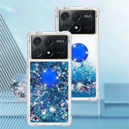 YB Quicksand Series-7 For Xiaomi Poco X6 Pro 5G / Redmi K70E 5G Case Kickstand TPU Phone Cover