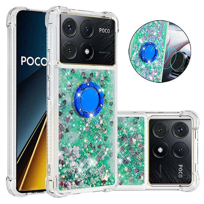 YB Quicksand Series-7 For Xiaomi Poco X6 Pro 5G / Redmi K70E 5G Case Kickstand TPU Phone Cover