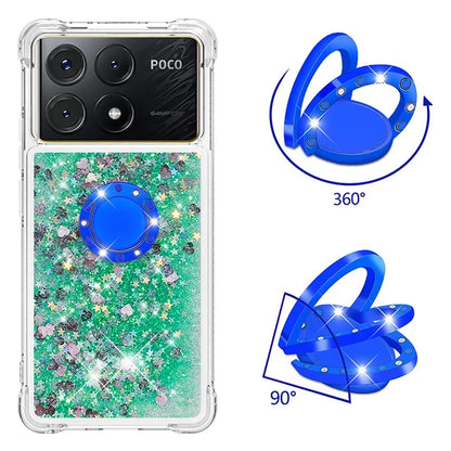 YB Quicksand Series-7 For Xiaomi Poco X6 Pro 5G / Redmi K70E 5G Case Kickstand TPU Phone Cover