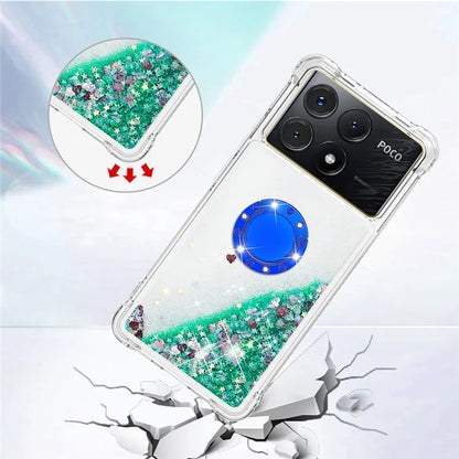 YB Quicksand Series-7 For Xiaomi Poco X6 Pro 5G / Redmi K70E 5G Case Kickstand TPU Phone Cover