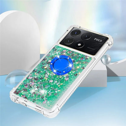 YB Quicksand Series-7 For Xiaomi Poco X6 Pro 5G / Redmi K70E 5G Case Kickstand TPU Phone Cover