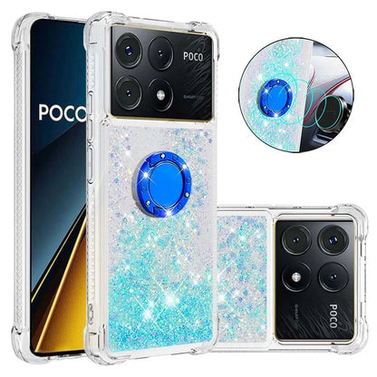 YB Quicksand Series-7 For Xiaomi Poco X6 Pro 5G / Redmi K70E 5G Case Kickstand TPU Phone Cover