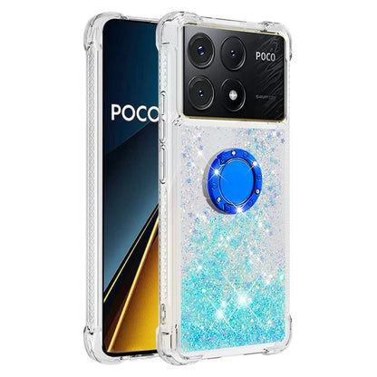 YB Quicksand Series-7 For Xiaomi Poco X6 Pro 5G / Redmi K70E 5G Case Kickstand TPU Phone Cover