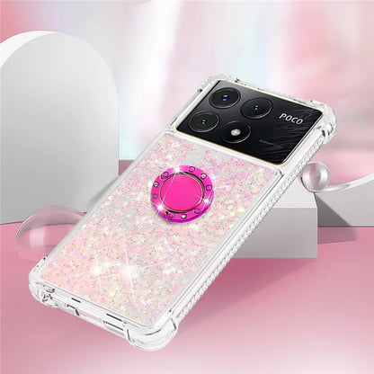 YB Quicksand Series-7 For Xiaomi Poco X6 Pro 5G / Redmi K70E 5G Case Kickstand TPU Phone Cover
